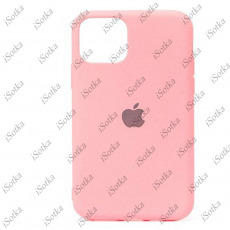 Чехол Apple iPhone 11 Liquid Silicone Case (закрытый низ) (светло-розовый)