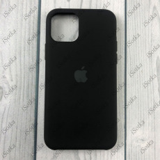 Чехол Apple iPhone 11 Liquid Silicone Case №1 (закрытый низ) (черный)