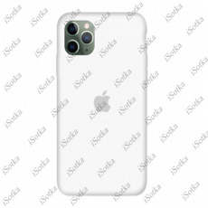 Чехол Apple iPhone 11 Liquid Silicone Case №6 (закрытый низ) (белый)