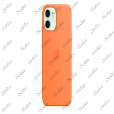 Чехол Apple iPhone 11 Pro Liquid Silicone Case (закрытый низ) (оранжевый)