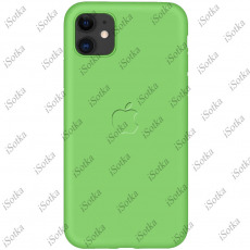 Чехол Apple iPhone 11 Pro Liquid Silicone Case №16 (закрытый низ) сосново-зеленый