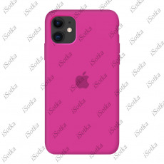 Чехол Apple iPhone 11 Pro Max Liquid Silicone Case (закрытый низ) (розовый апельсин)