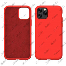 Чехол Apple iPhone 11 Pro Max Liquid Silicone Case №8 (закрытый низ) (темно-красный)