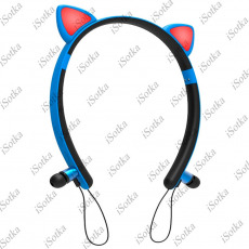 Беспроводные наушники кошачьи ушки CAT EAR ZW-29 (голубой)