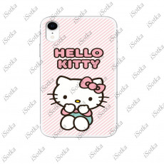 Чехол силикон для iPhone X / Xs Hello Kitty (бежевый)