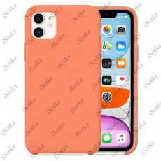 Чехол Apple iPhone 11 Silicone Case (красно-оранжевый)