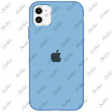 Чехол Apple iPhone 11 Silicone Case (серо-голубой)