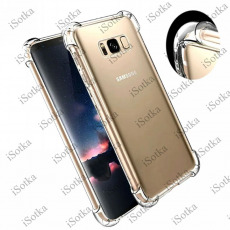 Чехол Samsung G955 Galaxy S8 Plus (прозрачный) силиконовый с усиленными углами