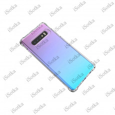 Чехол Samsung G975 Galaxy S10 Plus (прозрачный) силиконовый с усиленными углами