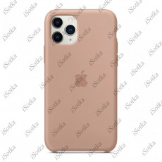 Чехол Apple iPhone 12 / 12 Pro Liquid Silicone Case (закрытый низ) (светло-розовый)