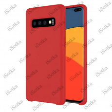 Чехол Samsung Silicone Cover для Galaxy S10 Plus (G975) (красный)