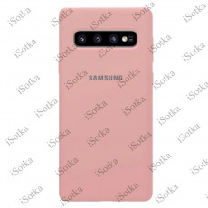 Чехол Samsung Silicone Cover для Galaxy S10 Plus (G975) (розовый)