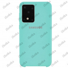 Чехол Samsung Silicone Cover для Galaxy S20 Ultra (SM-G988B) (бирюзовый)