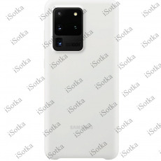 Чехол Samsung Silicone Cover для Galaxy S20 Ultra (SM-G988B) (белый)