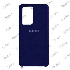 Чехол Samsung Silicone Cover для Galaxy S21 Ultra (G998) (темно-синий)