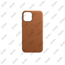 Чехол Apple iPhone 12 Pro Max Liquid Silicone Case (закрытый низ) (темно-коричневый)