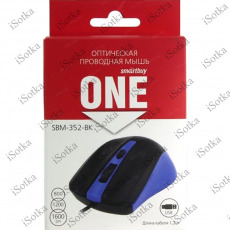 Мышь Smart Buy ONE SBM-352-BK оптическая проводная (черно-cиний)