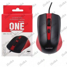 Мышь Smart Buy ONE SBM-352-RK оптическая проводная (черно-красный)