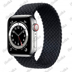 Плетёный монобраслет Apple Watch Series "L" 42mm/44mm "Ромб" (черно/белый) 1:1