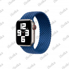 Плетёный монобраслет Apple Watch Series "M" 42mm/44mm (синий)
