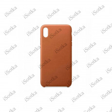 Чехол Apple iPhone XR Leather Case (коричневый)