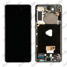Дисплей для Samsung SM-G996F Galaxy S21 Plus в рамке + тачскрин (черный) (оригинал NEW)