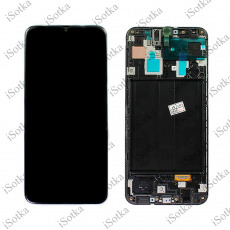 Дисплей для Samsung SM-A305F Galaxy A30 GH82-19202A в рамке тачскрин черный OEM LCD