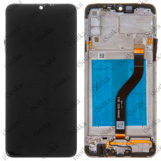 Дисплей для Samsung SM-A207F Galaxy A20S в рамке тачскрин черный OEM LCD