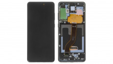 Дисплей для Samsung SM-G980F Galaxy S20 тачскрин с рамкой черный OEM