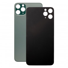 Задняя крышка для iPhone 11 Pro (зеленый) (cтандартный вырез под камеру) (с лого)