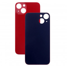 Задняя крышка для iPhone 13 Mini красный (Ростест) (cтандартный вырез под камеру) (с лого)