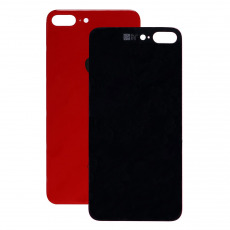 Задняя крышка для iPhone 8 Plus красный (Ростест) (c увеличенным вырезом под камеру) (с лого)