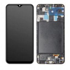 Дисплей для Samsung SM-A205F Galaxy A20 в рамке тачскрин черный OEM LCD