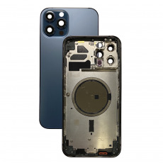 Корпус для iPhone 12 Pro Max синий Ростест со шлейфами OEM