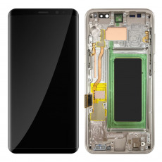 Дисплей для Samsung SM-G950F Galaxy S8 в рамке + тачскрин (золотой) (оригинал NEW)
