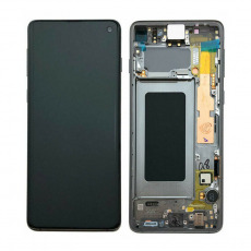 Дисплей для Samsung SM-G970F Galaxy S10e в рамке + тачскрин (черный) (оригинал NEW)