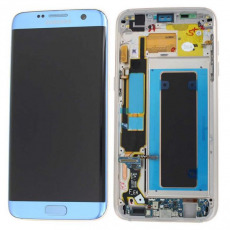 Дисплей для Samsung SM-G935F Galaxy S7 Edge в рамке тачскрин голубой OEM LCD