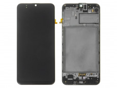 Дисплей для Samsung SM-M307F Galaxy M30S тачскрин в рамке черный OEM