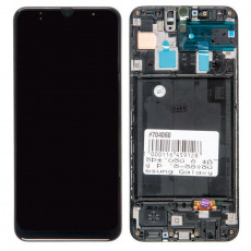Дисплей для Samsung SM-A305FN Galaxy A30 тачскрин с рамкой черный OLED