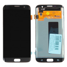 Дисплей для Samsung SM-G935F Galaxy S7 Edge + рамка + тачскрин (черный) (OLED)