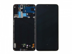 Дисплей для Samsung SM-A705FN Galaxy A70 в рамке + тачскрин (черный) (OLED)