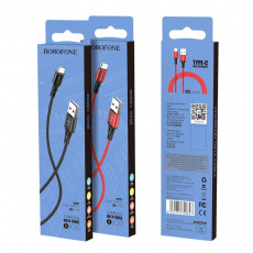 Дата кабель BOROFONE BX20 Type-C USB 3A (Q.C 3.0), силикон + пластик, 1м (черный)