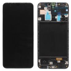 Дисплей для Samsung SM-A305F Galaxy A30 GH82-19202A в рамке тачскрин черный OEM LCD