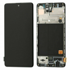 Дисплей для Samsung SM-A515F Galaxy A51 в рамке + тачскрин (черный) (оригинал NEW)