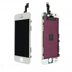 Дисплей для Apple iPhone 5S / iPhone SE + тачскрин с рамкой белый (LCD оригинал/Замененное стекло)