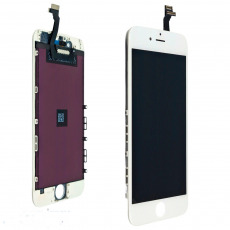 Дисплей для Apple iPhone 6 + тачскрин белый с рамкой (LCD Оригинал/Замененное стекло) (в сборе с межплатным шлейфом и пластиной)