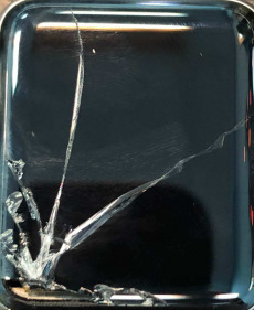 Дисплей для Apple Watch S4 44mm  в сборе с тачскрином и NFC разбитое стекло