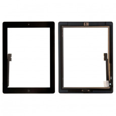 Тачскрин для Apple iPad 3 + кнопка Home черный (A1416, A1430, A1403) (стекло оригинальное, тачскрин копия)