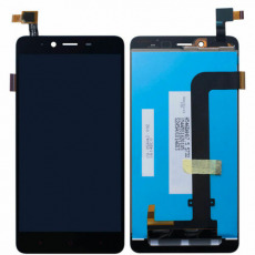 Дисплей для Xiaomi Redmi Note 2 + тачскрин (черный) в сборе (оригинал Б/У) (с дефектом: подтеки на матрице)