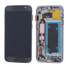 Дисплей для Samsung SM-G930F Galaxy S7 в рамке тачскрин черный OEM LCD